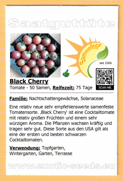 Tomate * Black Cherry * 50-1.000 Samen